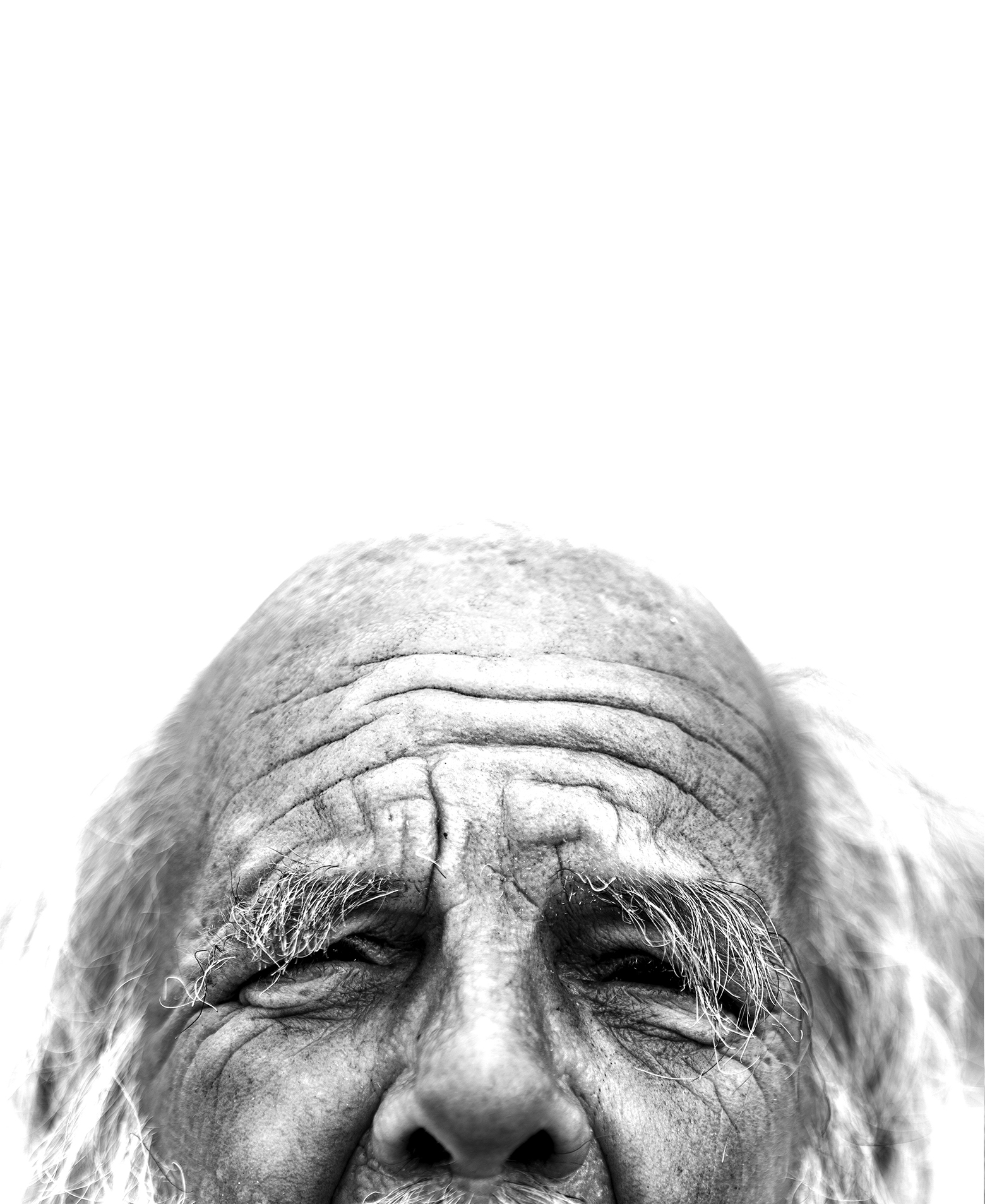 Partial-face portraits of interesting characters on the streets of various California cities