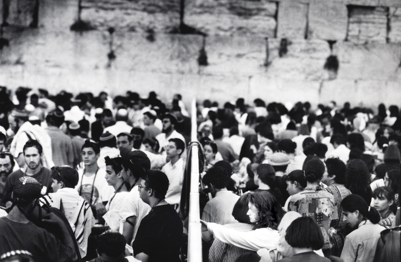 People at the Western Wall in Jerusalem
