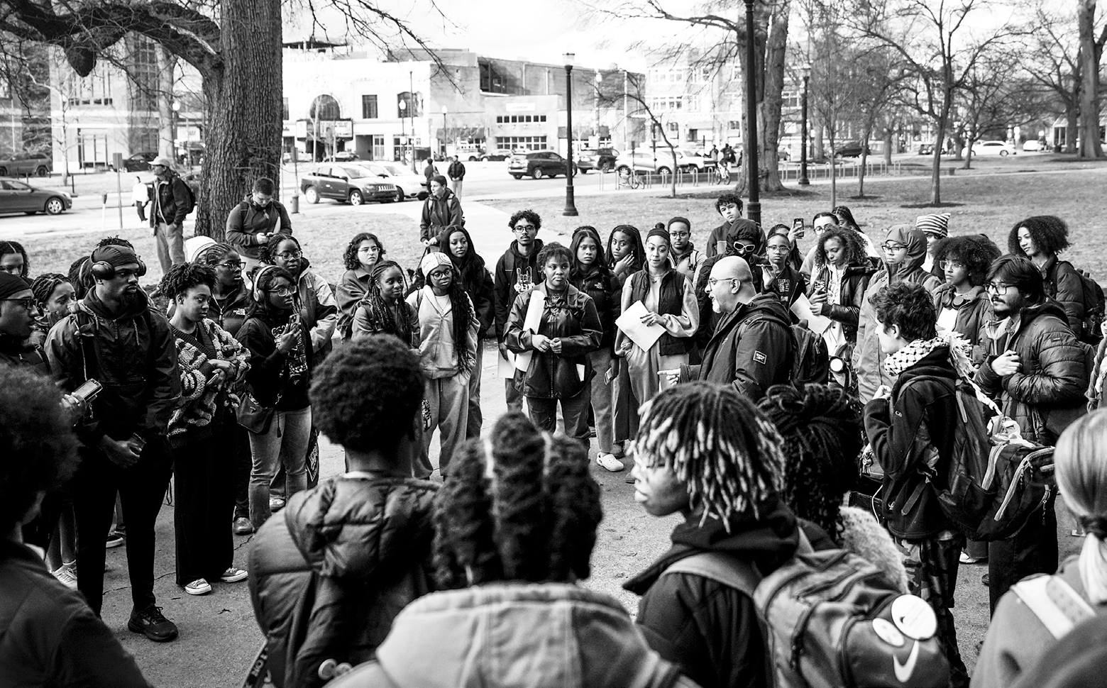 Students and faculty protest at Ohio State University