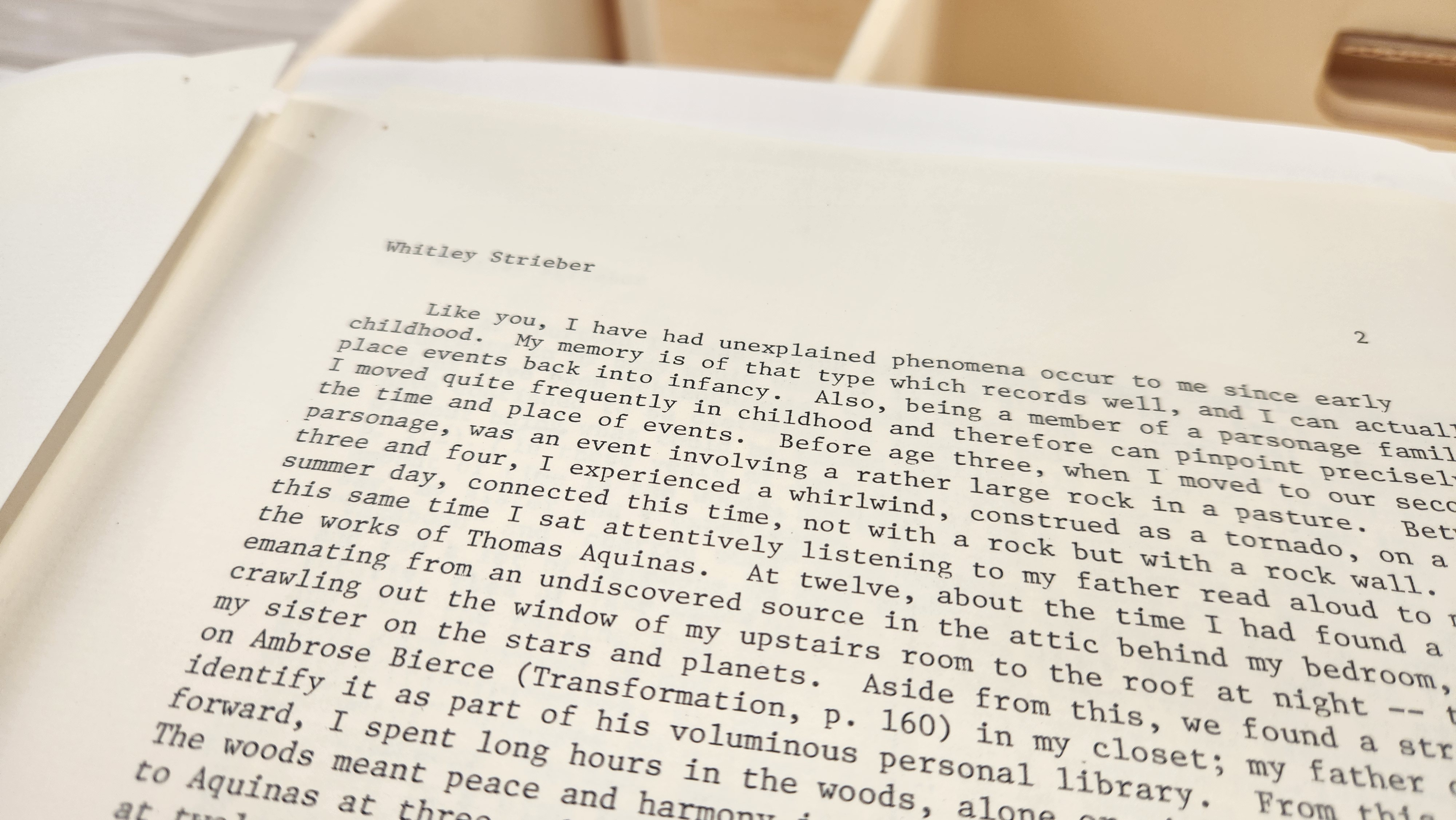 One of the many letters mailed to Strieber.